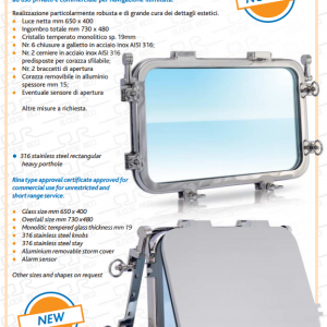 OBLO IN ACCIAIO INOX AISI 316